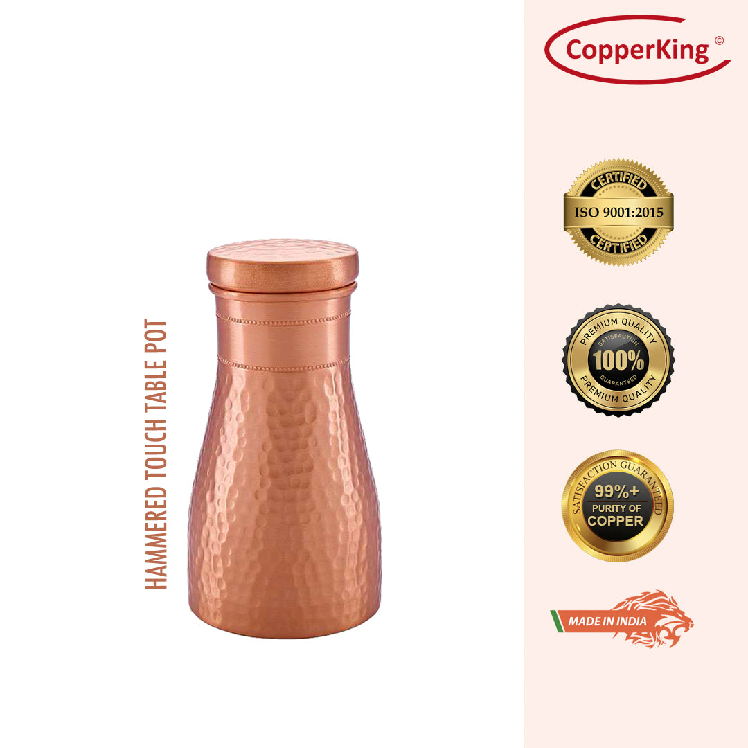 Pure Copper Hammered Water Table Pot/Jar
