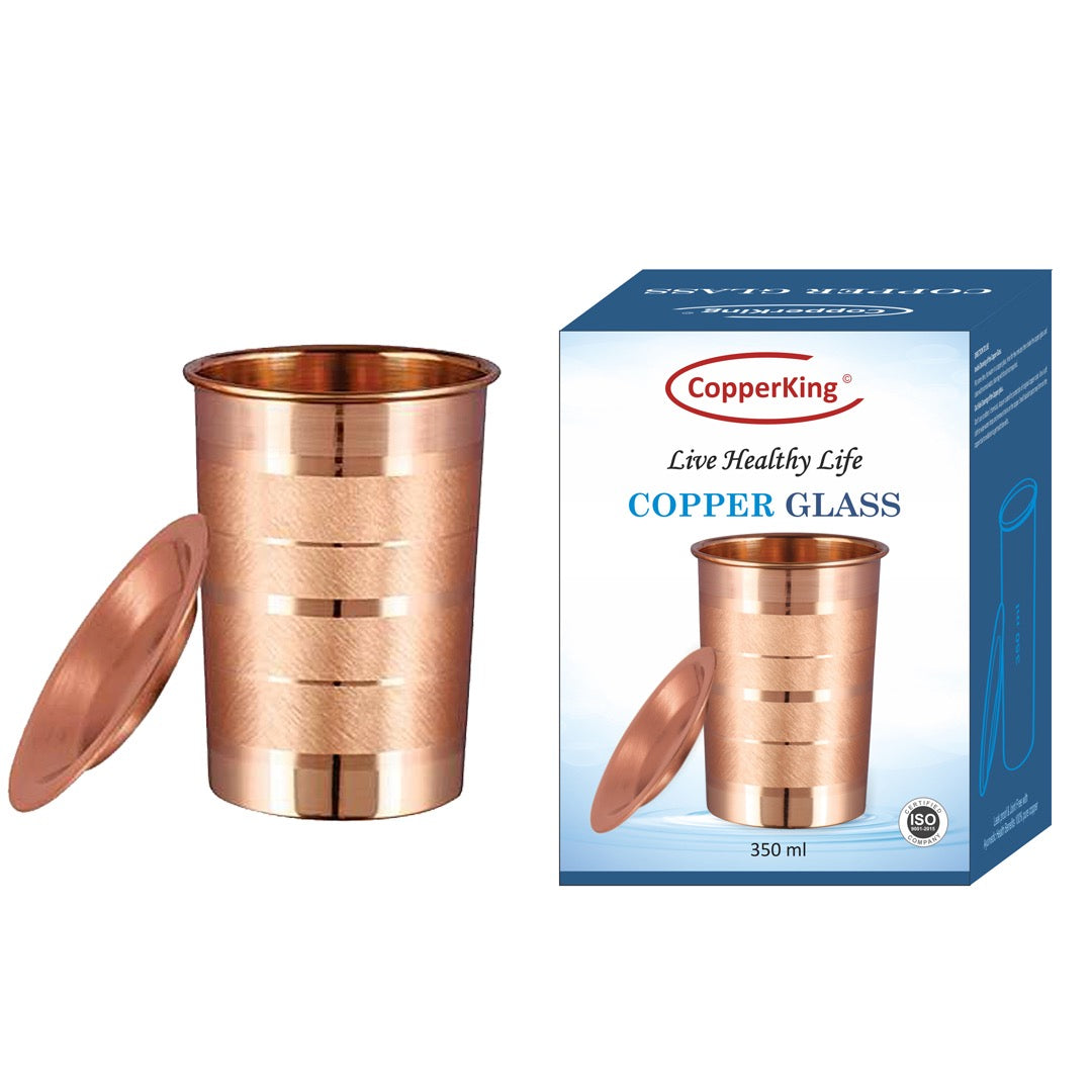 Classic Touch Copper Glass Tumbler with Coaster
