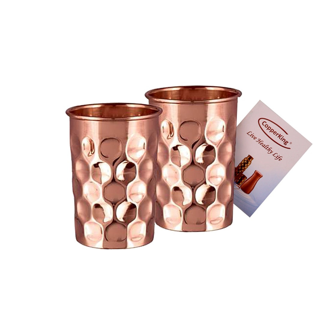Diamond Design Pure Copper Glass (Set of2)