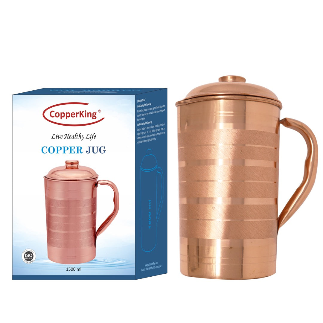 Pure Copper Classic Touch Water Jug Pitcher
