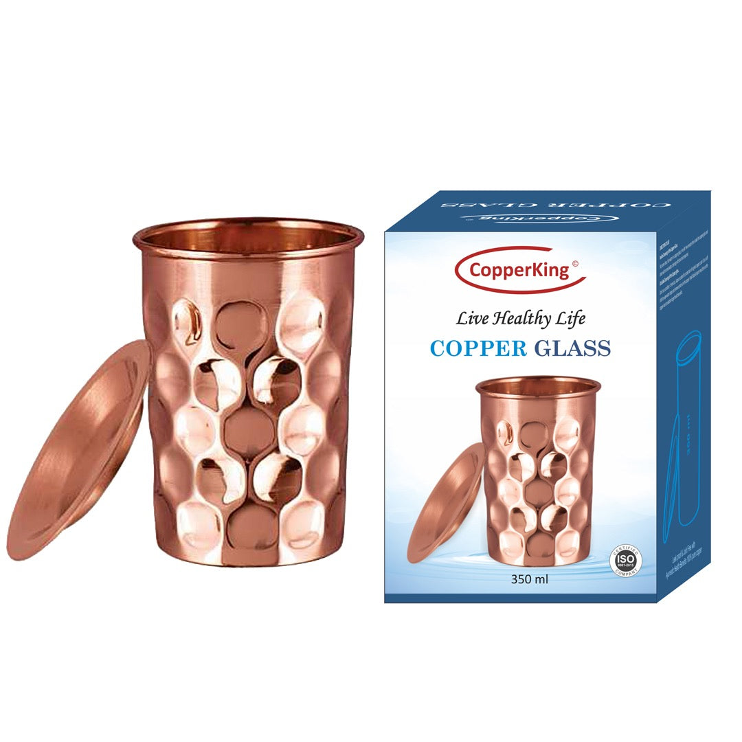 Diamond Design Pure Copper Glass With Coster